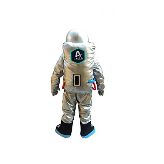 Fantasia Astronauta do Espaço Adulto Mascote Prata