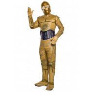 Fantasia C-3PO Robô Star Wars VIII  Adulto Luxo