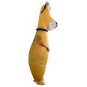 Fantasia Cachorro Amarelo Inflável Adulto Fantasia Cachorro Amarelo Inflável Adulto