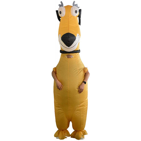 Fantasia Cachorro Amarelo Inflável Adulto Fantasia Cachorro Amarelo Inflável Adulto