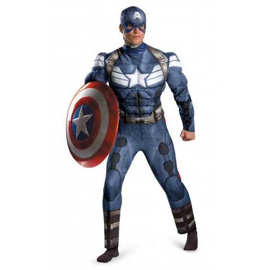 Fantasia Capitão América O Soldado do Inverno Adulto Luxo Fantasia Capitão América O Soldado do Inverno Adulto Luxo
