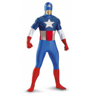 Fantasia Capitão América Spandex Adulto
