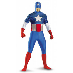 Fantasia Capitão América Spandex Adulto