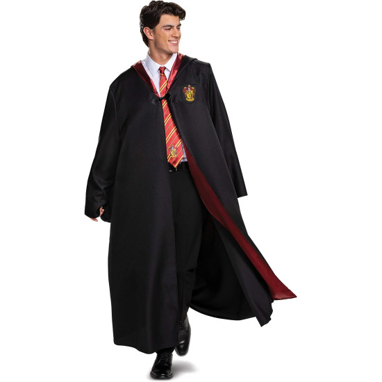 Fantasia Casa Hogwarts Manto Luxo Harry Potter Adulto