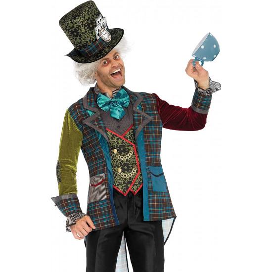 Fantasia Chapeleiro Maluco Alice no País das Maravilhas Adulto