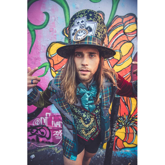 Fantasia Chapeleiro Maluco Alice no País das Maravilhas Adulto