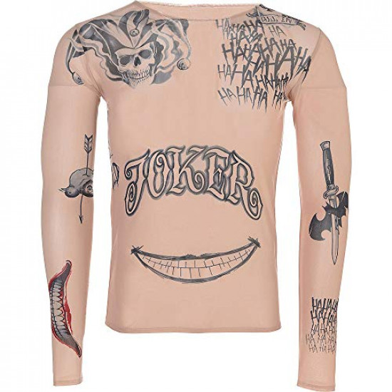 Fantasia Coringa Esquadrão Suicida Adulto Camiseta Fantasia Coringa Esquadrão Suicida Adulto Camiseta
