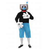 Fantasia Cuphead Mugman Adulto Azul