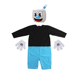 Fantasia Cuphead Mugman Adulto Azul