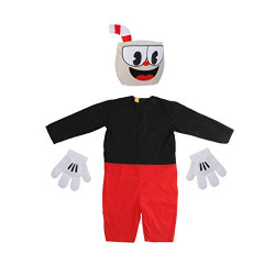 Fantasia Cuphead Mugman Adulto Vermelho