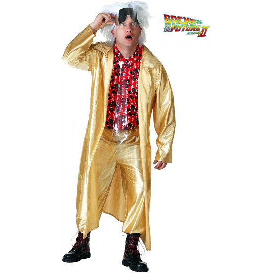 Fantasia Doc Brown De Volta para o Futuro Elite Fantasia Doc Brown De Volta para o Futuro Elite
