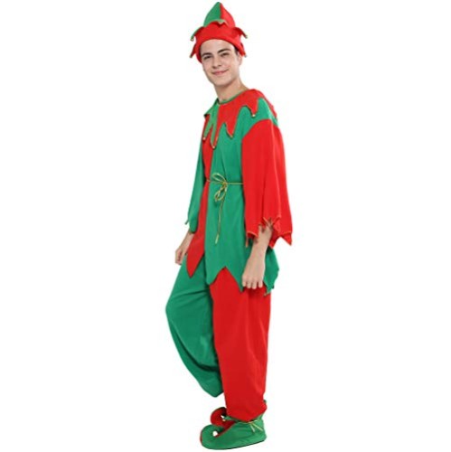 Fantasia Elf Mágico Duende do Papai Noel Natal Adulto