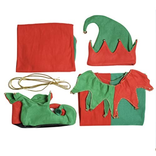 Fantasia Elf Mágico Duende do Papai Noel Natal Adulto