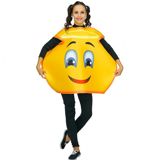 Fantasia Emoji Anjo Angelical Adulto Luxo