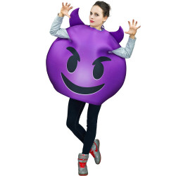 Fantasia Emoji Demônio Adulto Luxo