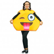 Fantasia Emoji Piscando Adulto Luxo