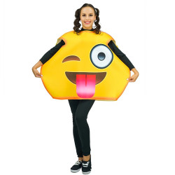 Fantasia Emoji Piscando Adulto Luxo