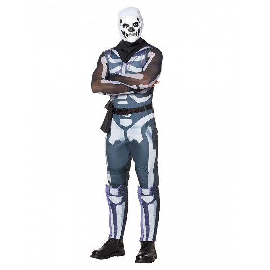 Fantasia Fortnite Skin Skull Trooper Aduto Luxo Fantasia Fortnite Skin Skull Trooper Aduto Luxo