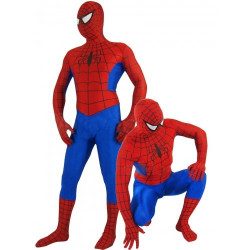 Fantasia Homem Aranha Adulto Spandex Vermelho e Azul 3