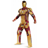 Fantasia Homem de Ferro 3 Mark 42 com Músculos Luxo Adulto