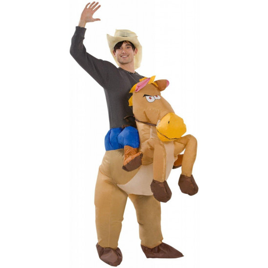 Fantasia Inflável Nas Costas do Cavalo Adulto Fantasia Inflável Nas Costas do Cavalo Adulto