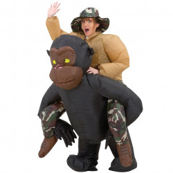 Fantasia Inflável Nas Costas do Gorila Adulto