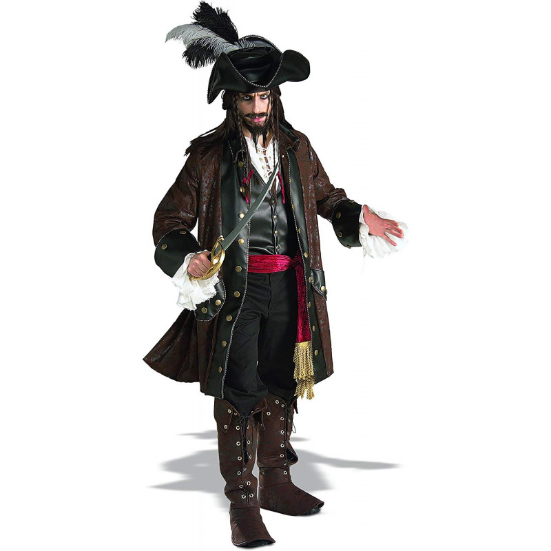 Fantasia De Pirata Maluco Masculino Caçador De Tesouro