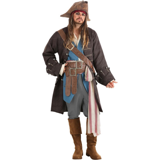 Fantasia Jack Sparrow Piratas do Caribe Realistico Autentico Completo Fantasia Jack Sparrow Piratas do Caribe Realistico Autentico Completo