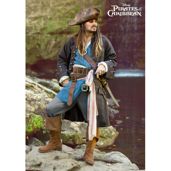 Fantasia Jack Sparrow Piratas do Caribe Realistico Autentico Completo Fantasia Jack Sparrow Piratas do Caribe Realistico Autentico Completo