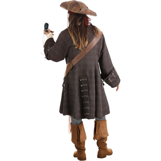 Fantasia Jack Sparrow Piratas do Caribe Realistico Autentico Completo Fantasia Jack Sparrow Piratas do Caribe Realistico Autentico Completo