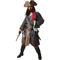 Fantasia Jack Sparrow Piratas do Caribe Realistico Luxo