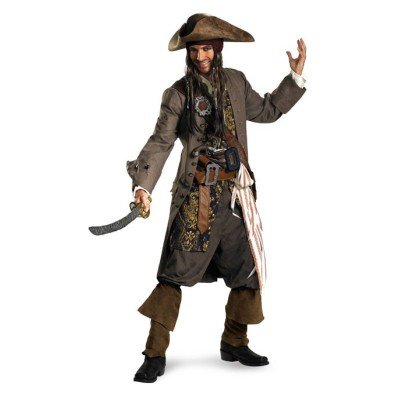 Fantasia Jack Sparrow Piratas do Caribe Super Luxo Fantasia Jack Sparrow Piratas do Caribe Super Luxo