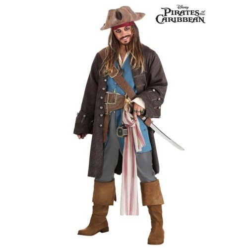 Fantasia Jack Sparrow Pirate Luxo Adulto Caribe Fantasia Jack Sparrow Pirate Luxo Adulto Caribe