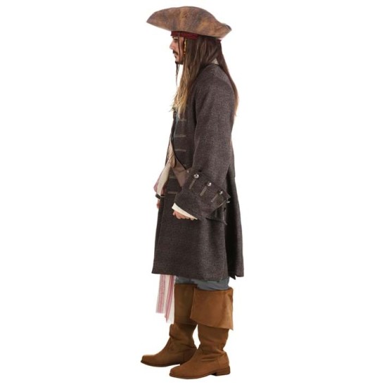 Fantasia Jack Sparrow Pirate Luxo Adulto Caribe