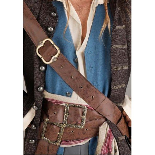 Fantasia Jack Sparrow Pirate Luxo Adulto Caribe Fantasia Jack Sparrow Pirate Luxo Adulto Caribe