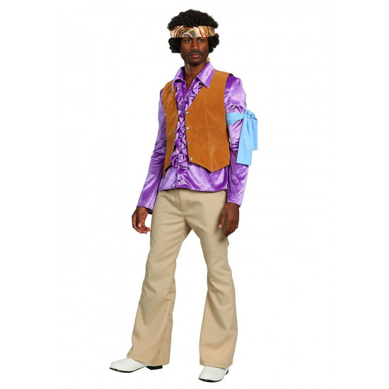 Fantasia Jimi Hendrix Adulto Luxo Fantasia Jimi Hendrix Adulto Luxo
