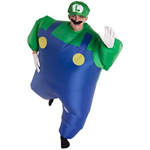 Fantasia Luigi Inflável Adulto Fantasia Luigi Inflável Adulto