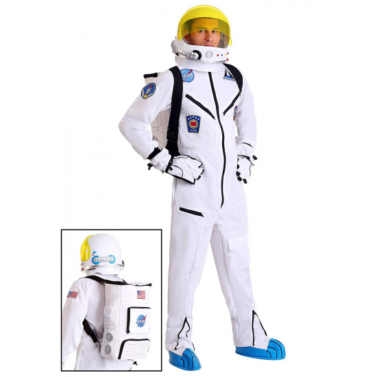 Fantasia Macacão de Astronauta Clássica Adulto Fantasia Macacão de Astronauta Clássica Adulto