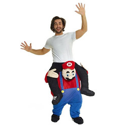 Fantasia Mario Adulto de Montar Luxo	