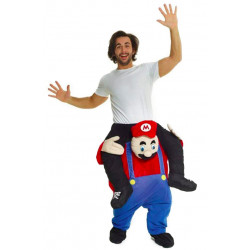 Fantasia Mario Adulto de Montar Luxo	
