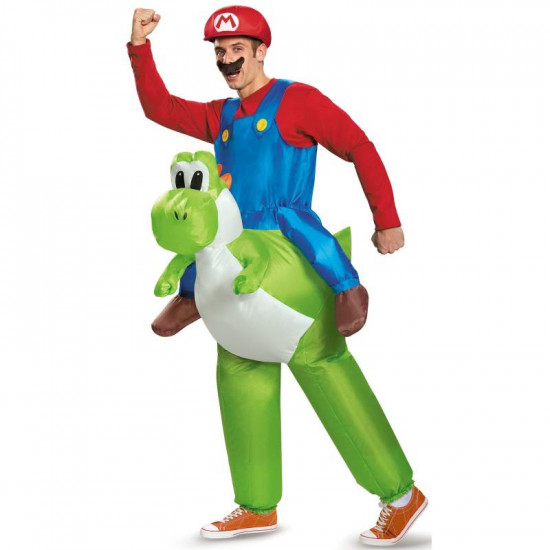 Fantasia Mario e Yoshi Inflável Inflável Adulto Fantasia Mario e Yoshi Inflável Inflável Adulto
