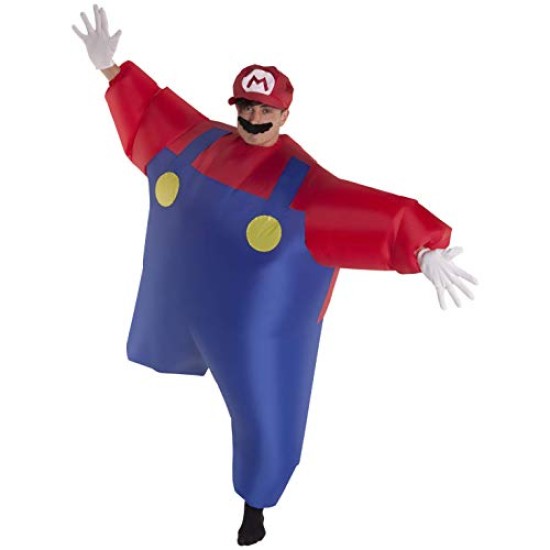 Fantasia Mario Inflável Adulto