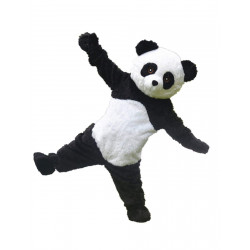 Fantasia Panda Mascote Adulto Elite Profissional