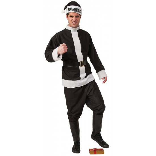 Fantasia Papai Noel Bah Humbug Preta