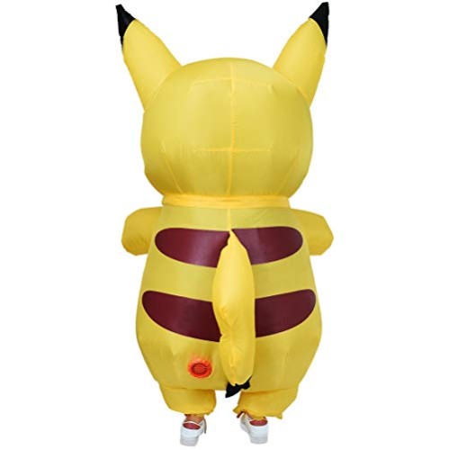 Fantasia Pikachu Pokemon Inflável Infantil Luxo   