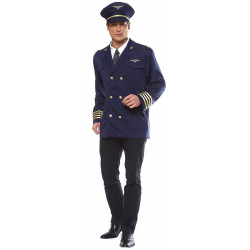 Fantasia Piloto de Avião Adulto Clássico