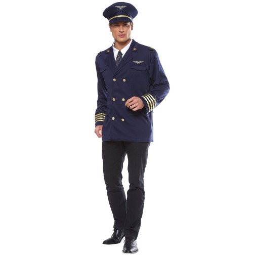 Fantasia Piloto de Avião Adulto Clássico