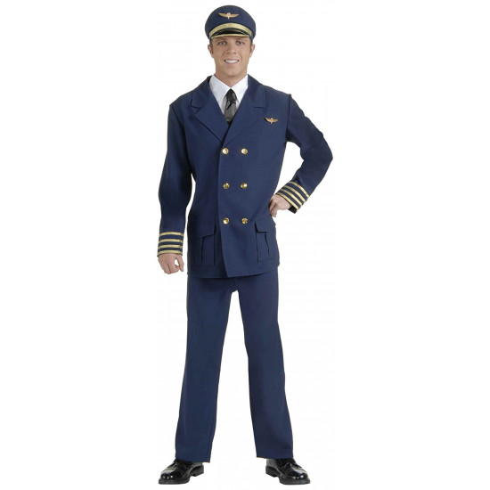 Fantasia Piloto de Avião Adulto Luxo Fantasia Piloto de Avião Adulto Luxo