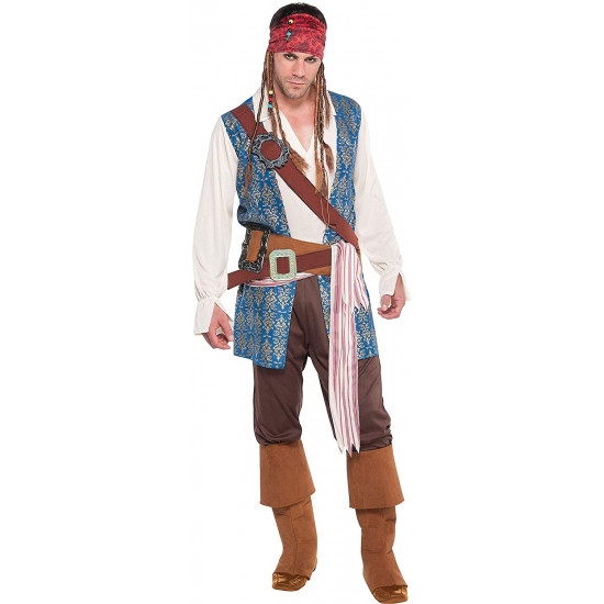 Fantasia Piratas do Caribe Jack Sparrow Clássica Adulto