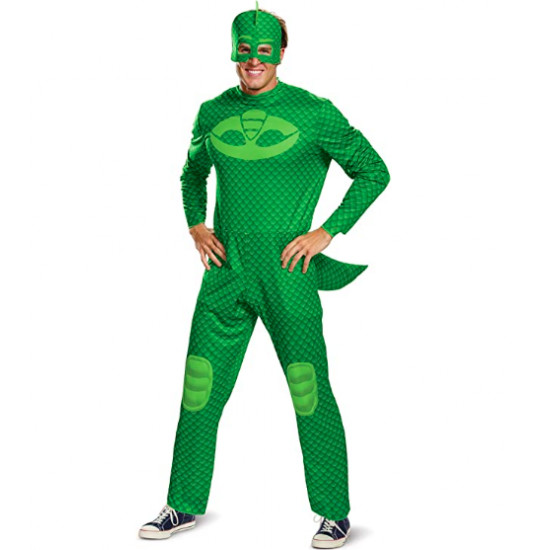 Fantasia PJ Máscaras Lagartixo Greg Luxo Adulto Fantasia PJ Máscaras Lagartixo Greg Luxo Adulto